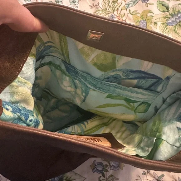 Satchel Brand Large Heidi Leather Mustang Limited Chocolate Crossbody Hobo Bag - Picture 10 of 10